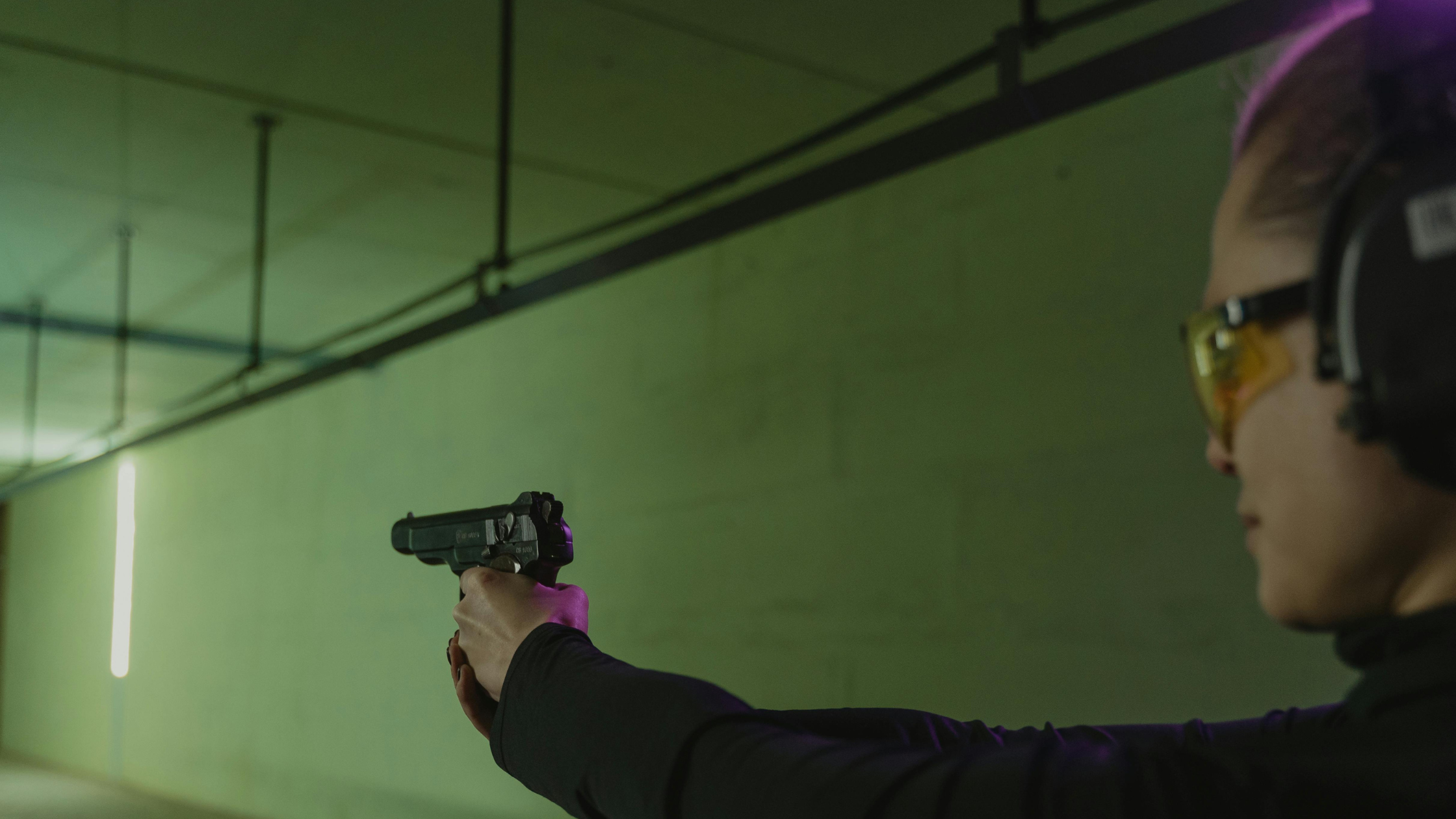 shooting range of a pistol sport